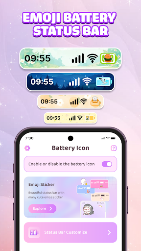 Screenshot Emoji Battery Icon Customize